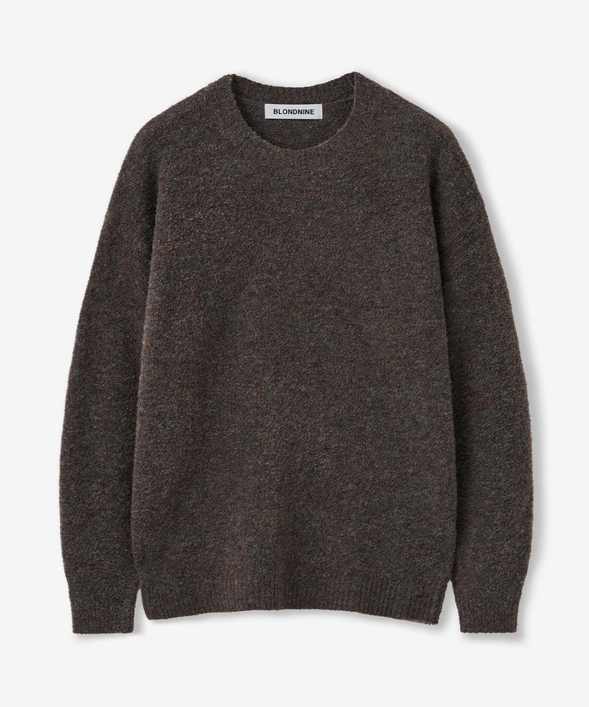 BLOND9 Soft Wool Boucle Round Knit_Brown