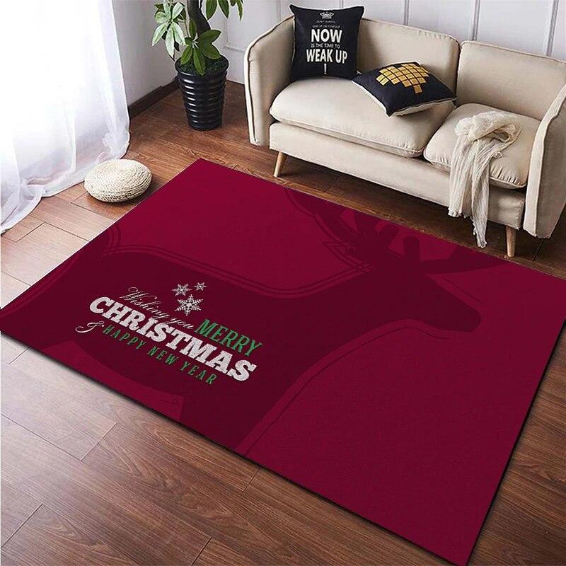 Christmas New Year Gift HD Printing Area Carpet, Living Room Sofa Decorative Carpet, Anti-skid Mat, Alfombras Direct Shipment