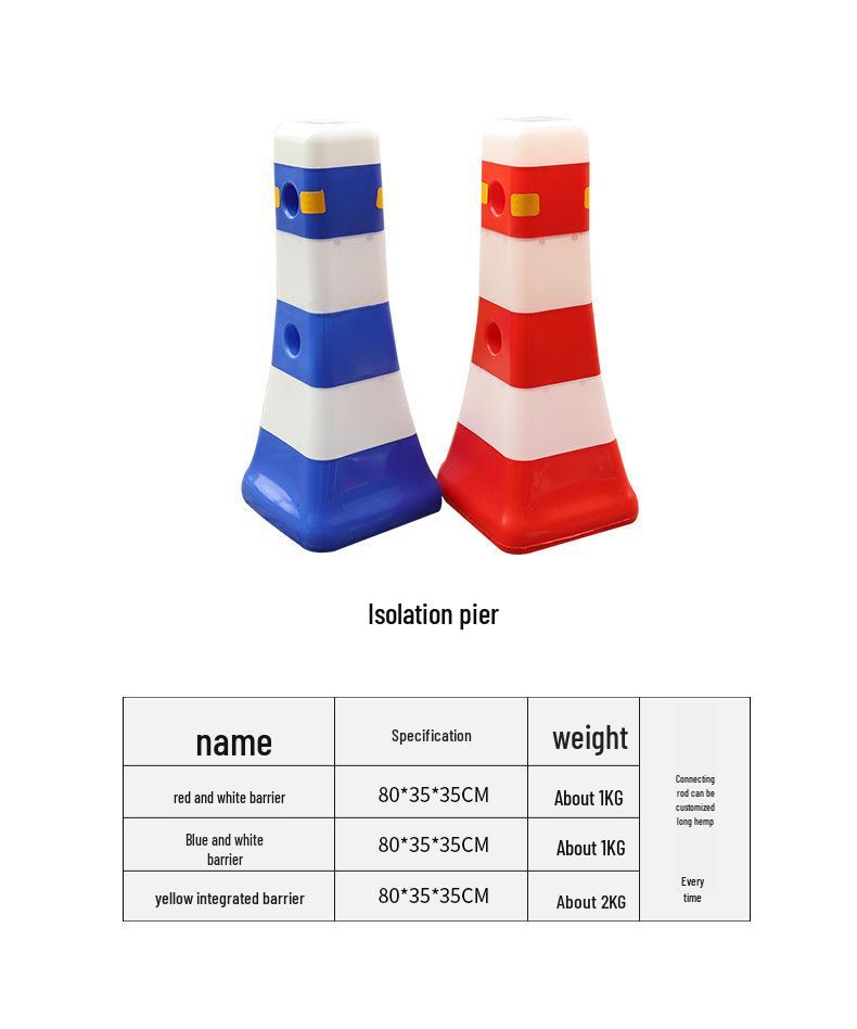 Red Plastic Double-Hole Anti-Collision Water-Filled Road Barrier for Construction and Maintenance Sites