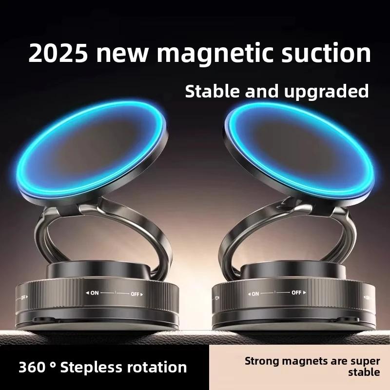 

T30 Vacuum Magnetic Phone Holder Stand, for Magsafe Suction Cup Phone MountAdjustable Swivel Lock, for Your Car/Gym/Mirror чёрный