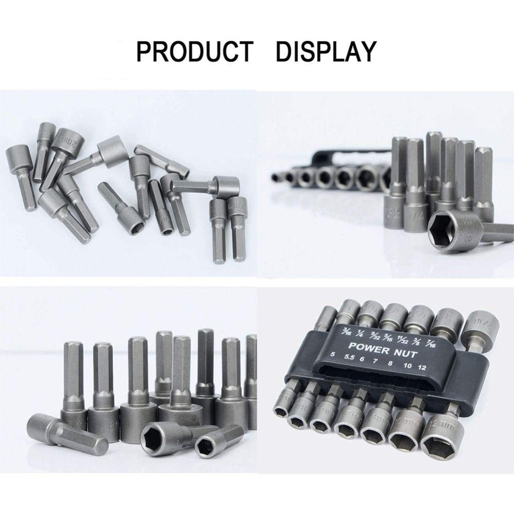 Hex Shank Socket Screwdriver Set Drill Bit Adapter Hex Nut Socket Nut Driver Drill Bit Nut Driver