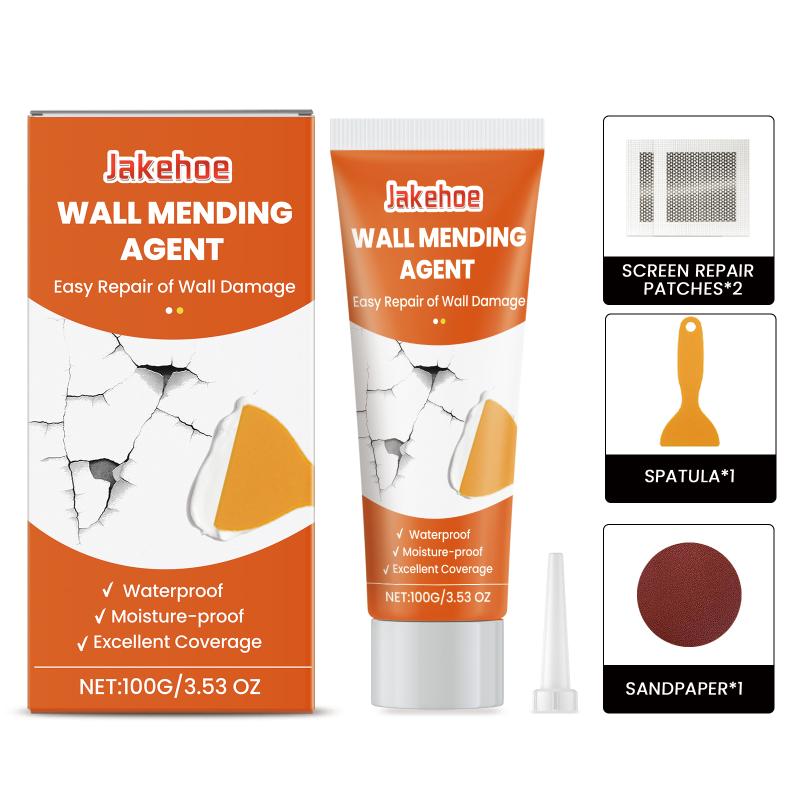 Easy Use Wall Repair Kit for White Walls Filling Cracks Holes Quick Drying Joint Filler Home Restoration