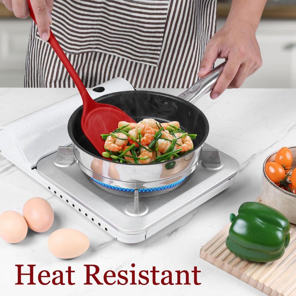 1/7PCS Silicone Non-stick Cookware Tools Red Pot Shovel High Quality Cooking Spoon  Cooking
