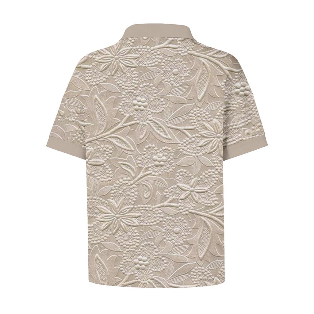 Damen modisches und lässiges Sommer V-Ausschnitt Patchwork Kurzarm Top mit floralem Druck