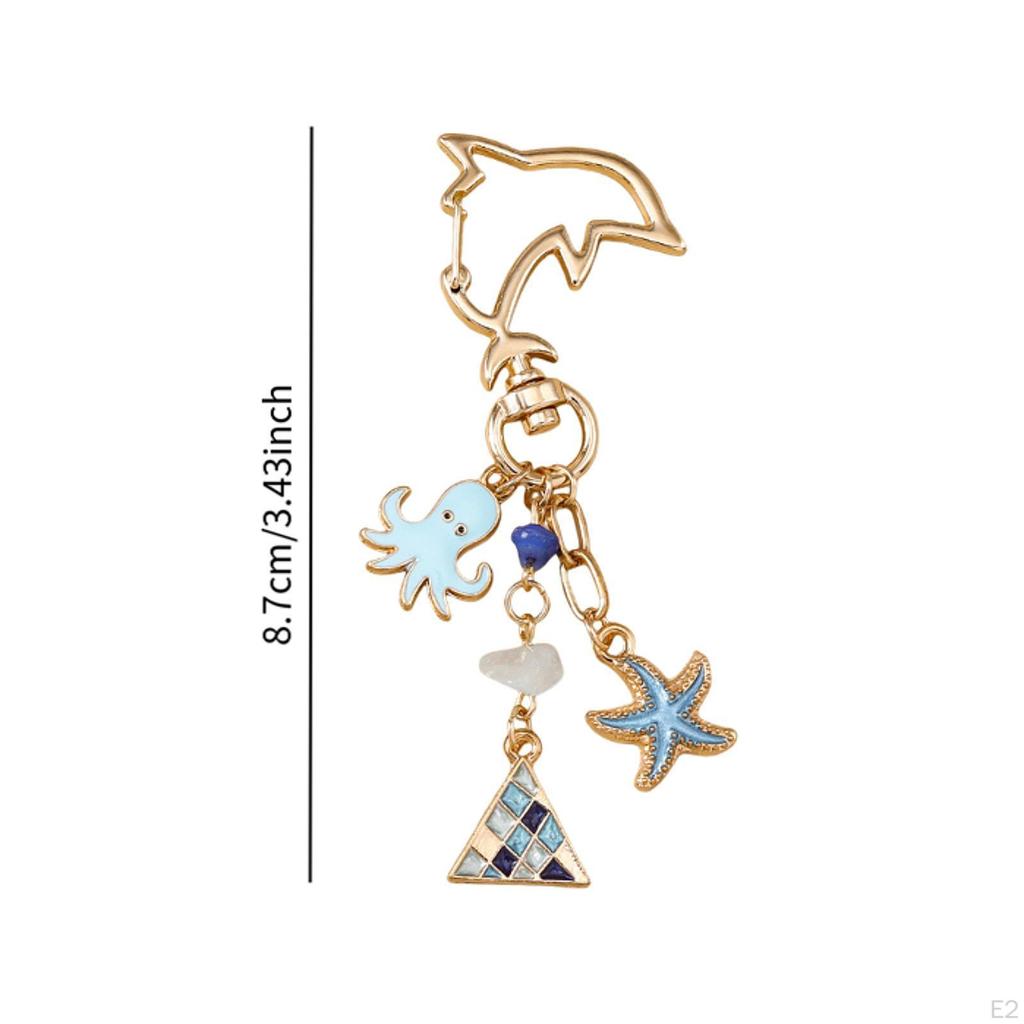 Beach Keychain Bag Pendant Creative Ornament Funny Unique Women Girls Car Keyring Key Chain for