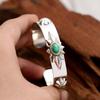 2026 Trend Glossy Inlaid Epoxy Feather Opening Bracelet for Men and Women Couples Fashion Popular
