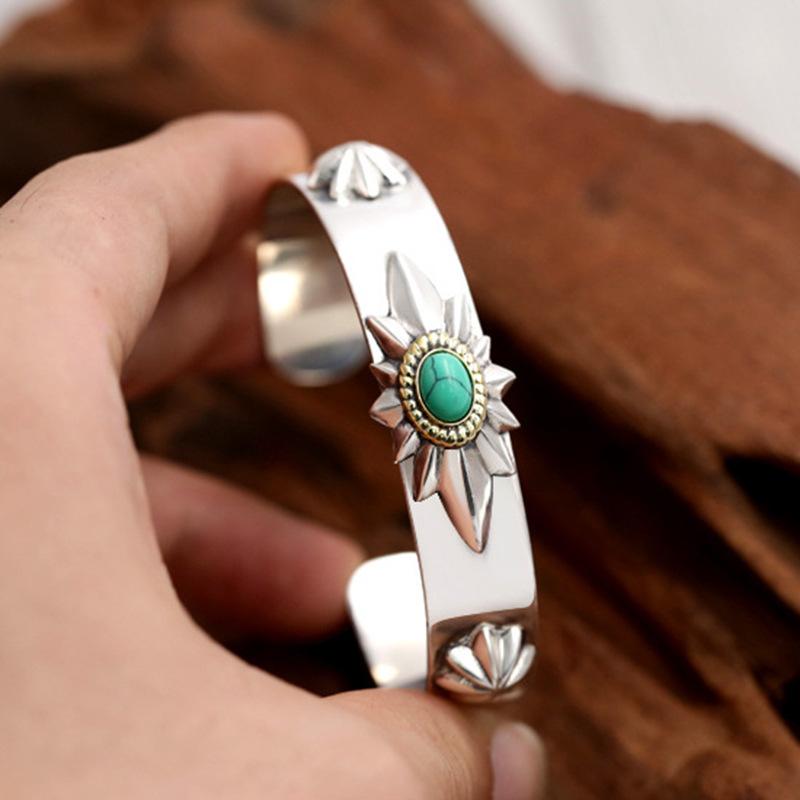 2026 Trend Glossy Inlaid Epoxy Feather Opening Bracelet for Men and Women Couples Fashion Popular