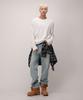 Dibellobeu Basic Waffle Long Sleeve_Ivory
