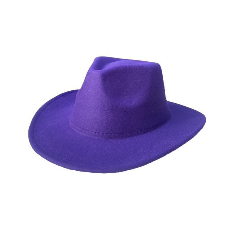 Cross-Border Hot-Selling New Western Cowboy Hat Felt Top Hat British Retro Jazz Hat Manufacturer Wholesale Supply Is Stable