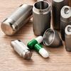 Portable Titanium Alloy Mini Medicine Bottle EDC Tools Outdoor Camping First Aid Medicine Bottle Waterproof Medicine Compartment