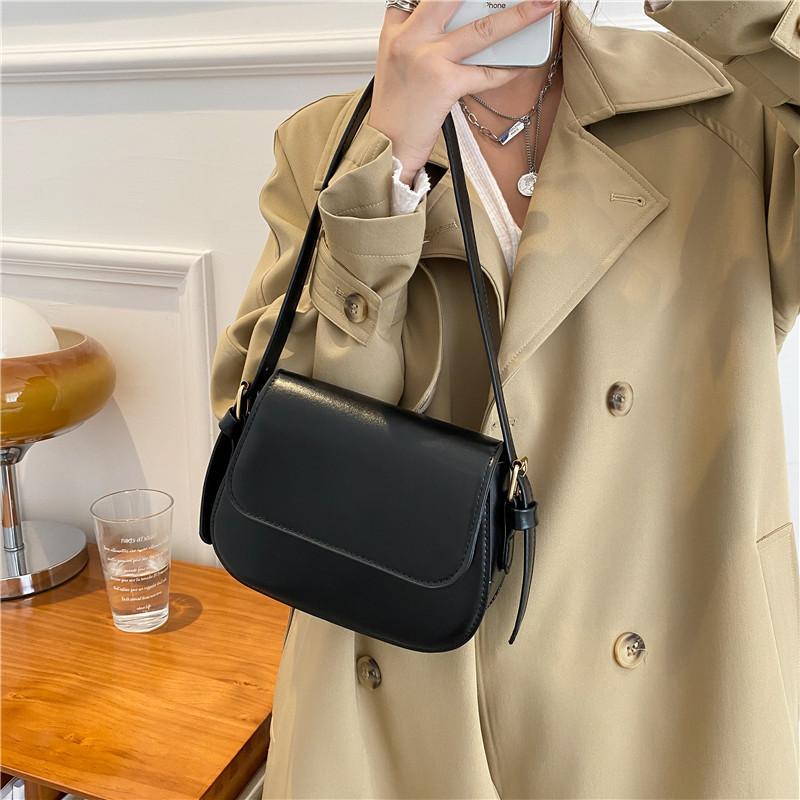 Chic Vintage Small Square Pu Shoulder Bag For Women Trendy 2021 Fashion Retro Purse