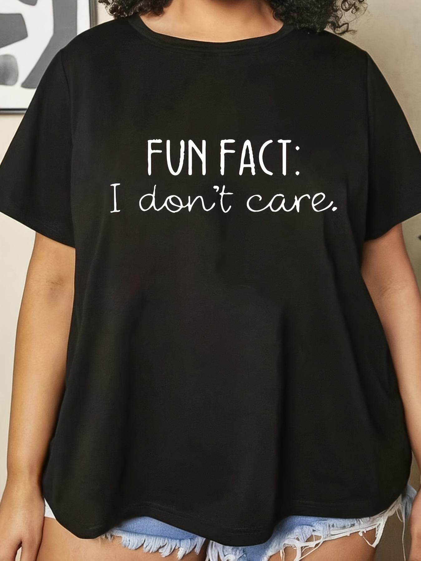 [Plus Size Letter T-Shirt] Plus Size Women s T-Shirt with Letter Print - Plus Size S