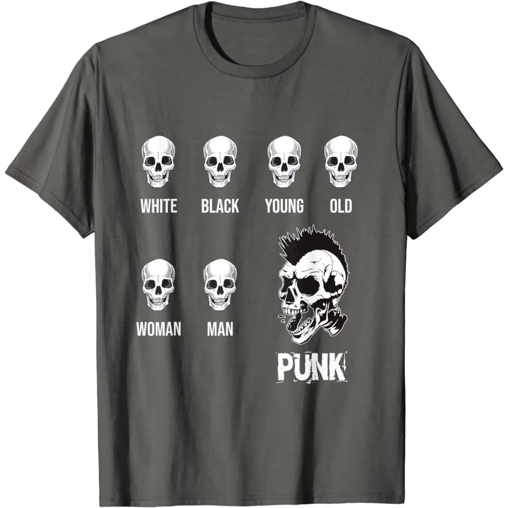 Punk Rock Skull with Mohawk for Punk Rock Fans and Punks T-Shirt