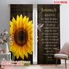 2pcs 2D Flat Printing Curtain Jeremiah Sunflower Hummingbird Hope 100% Polyester Fabric Without Electricity Seasonal Party &