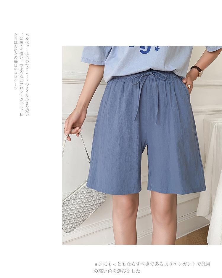 Cotton And Linen Five Trousers Female Summer Breathable Trousers Casual Wide-legged Trousers Loose Large Size