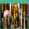 Eye-catching Black And Gold Rain Curtain For Halloween Parties And Holiday Decor Essentials