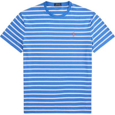 Polo Ss25 Gestreiftes Logo Rundhals Slim Fit T-Shirt Herren T-Shirts 710938134-006