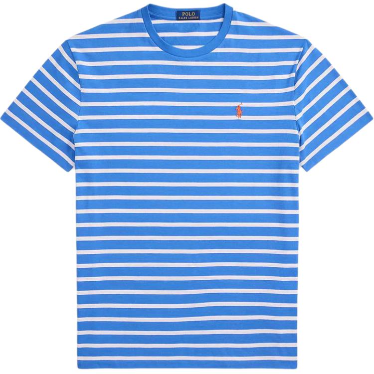 Polo Ralph Lauren Ss25 Striped Logo Crew Neck Slim Fit T-Shirt Men T-Shirts 710938134-006