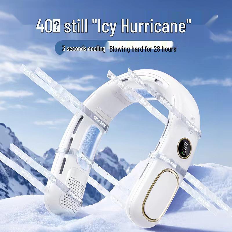 USB Rechargeable Bladeless Neck Fan - Portable Outdoor Air Conditioner