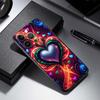 Luxurious Love Design Art Phone Case For Apple iPhone 17 16 16E 15 14 13 12 11 Pro Max Plus Black Soft Silicone