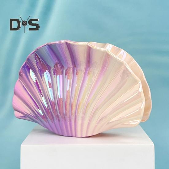 Haarspange Farbverlauf Hohles Design Muschelform Haarklammer Kunststoff Harz Material Starker Halt Hinterkopf Haarklammer