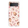 Phone Case For Samsung Galaxy Z Flip 3 4 5 Hard Folding Clear PC Bumper For Samsung Z Flip 6 Back Cover Cartoon Christmas