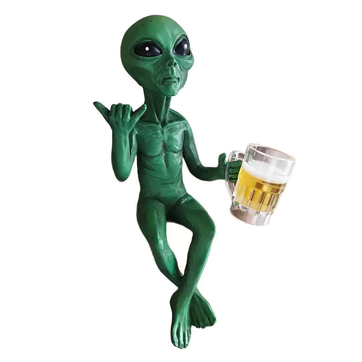 

Resin Alien UFO Outdoor Garden Gnome Statue