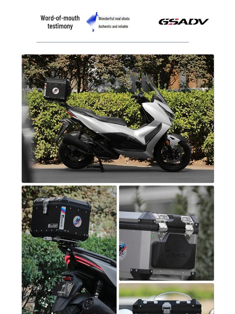 Aluminum Alloy Tail Box Guard Bar & Quick Release Rack for Zongshen 350D