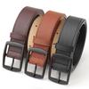 European and American Casual Square Buckle Imitation Leather Belt for Men and Women Versatile Jeans Belt Fashionable and High-end Women's Belt