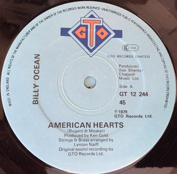 

12inch Record BILLY OCEAN - American Hearts GT12244 GTO 1979 UK Soul/Funk Used