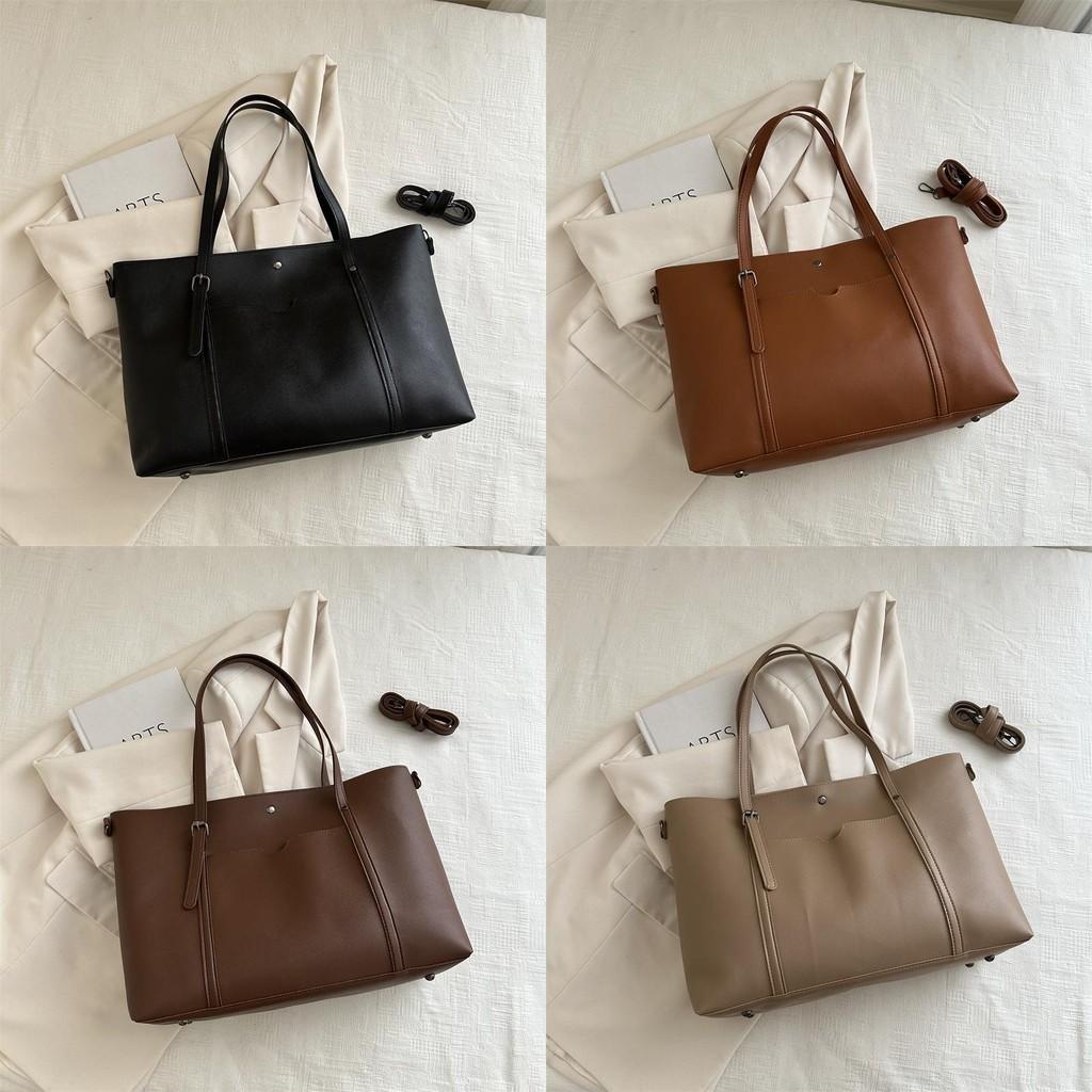 Chic Minimalist Fashion Tote Bag For Women In Black Brown And Khaki Colors