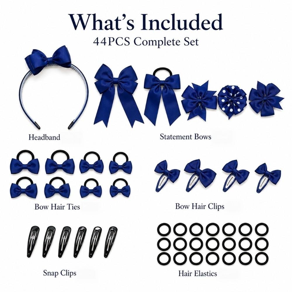 High Elastic Hair Bows Set Bowknot Elastic Hair Ties Gifts Ponytail Holders Girls Children