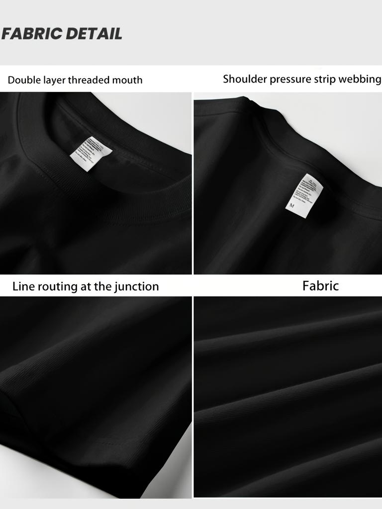 Men's Summer 100% Pure Cotton Money and Cross Graphic Print Fashionable Casual Sports Loose Round Neck Short Sleeved T-shirt