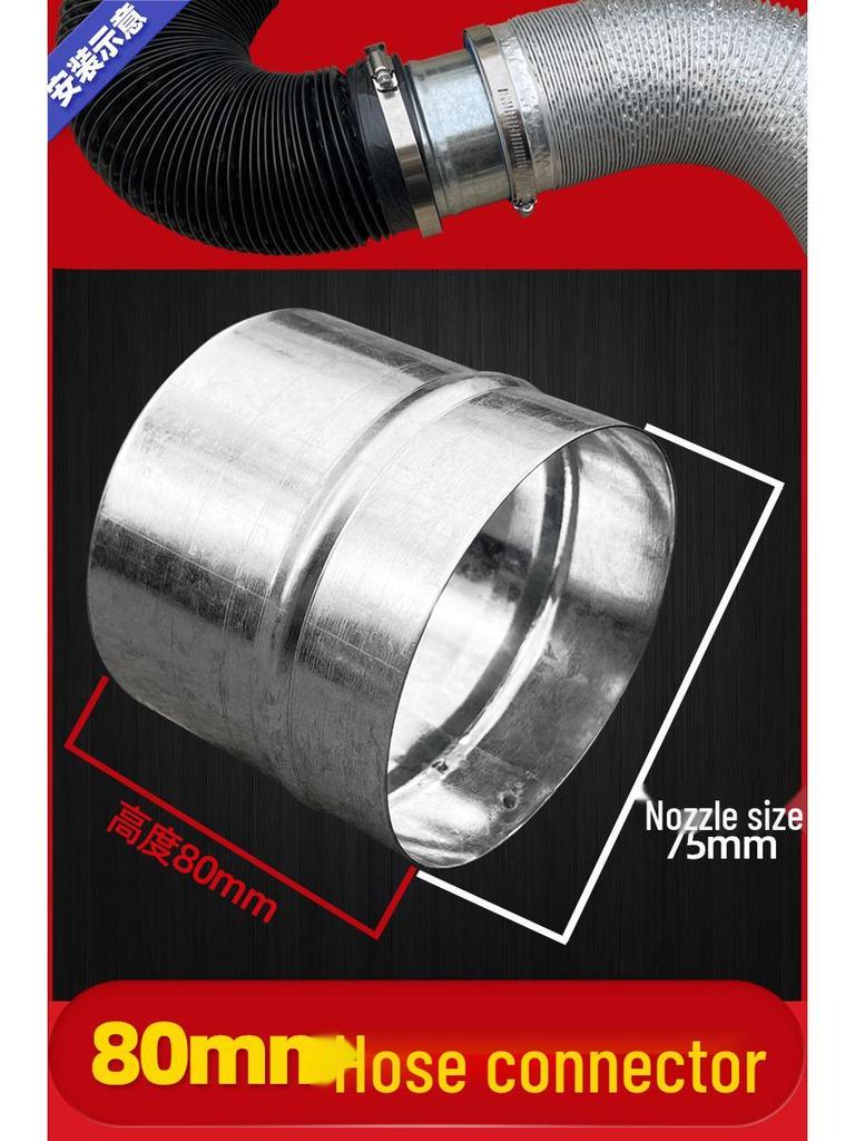 Galvanized Round Axial Fan Hose Connector: Smoke Exhaust Duct Flange Interface