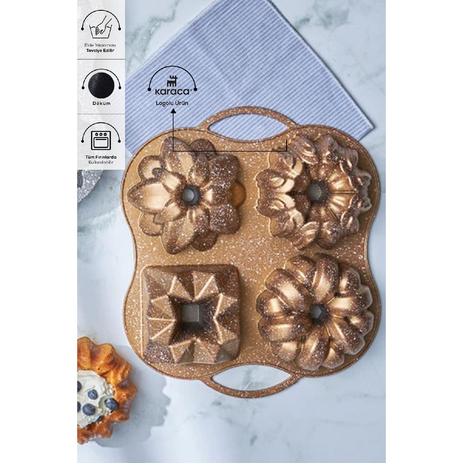 

Золотая литая форма для торта Cake Pro, 4 предмета, золото золотой