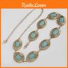 Bohemian Turquoise Beaded Waist Chain For Women With Silver Finish Summer Fashion