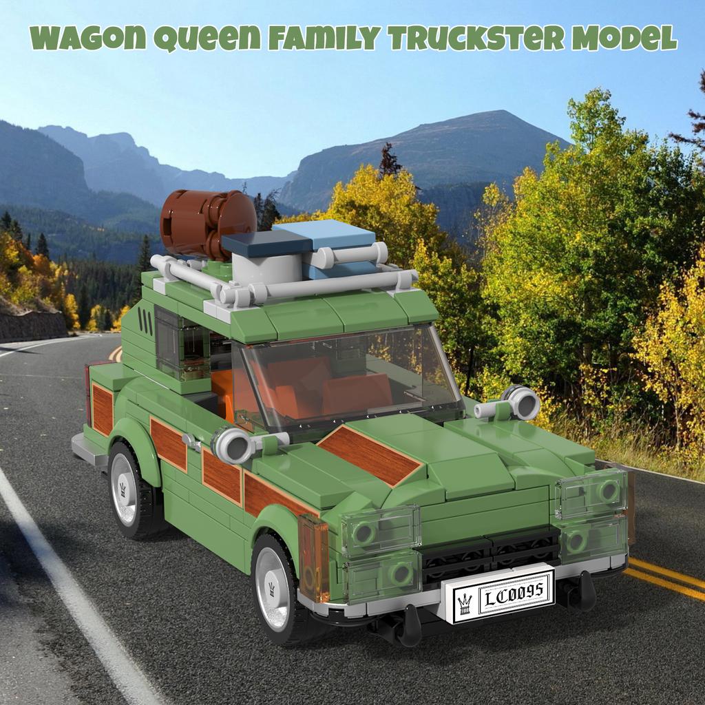 Family Vacation Wagon Queen Truckster Road Trip Toy Building Blocks Set Compatible With Lego Car Building Set Ideal For Fans Boy