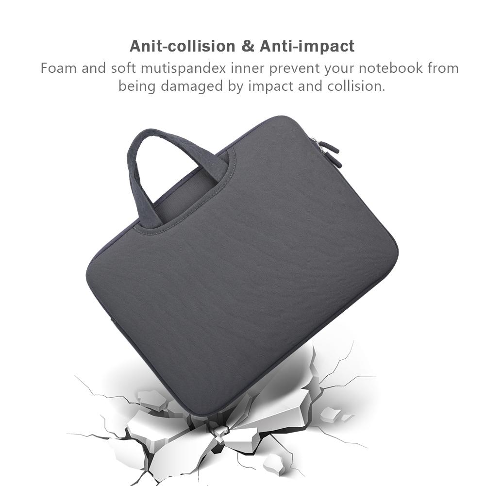 13in Notebook Case Anti collision Full 3 interlayer Laptop Bag Sleeve Case Black