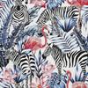 Outdoor Dekostoffe Oxford - Motiv Safari Zebras I Dx100