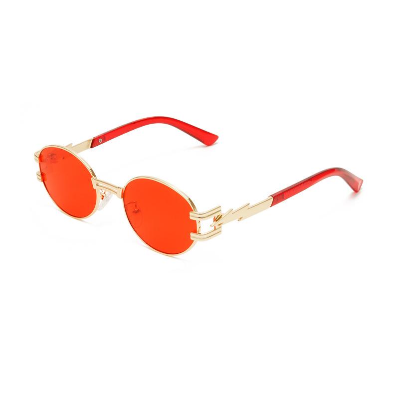 

Cute Stylish Oval Sunglasses For Men And Women Thunderbolt Shape Designer Fashion Glasses Unisex Stylish Shades