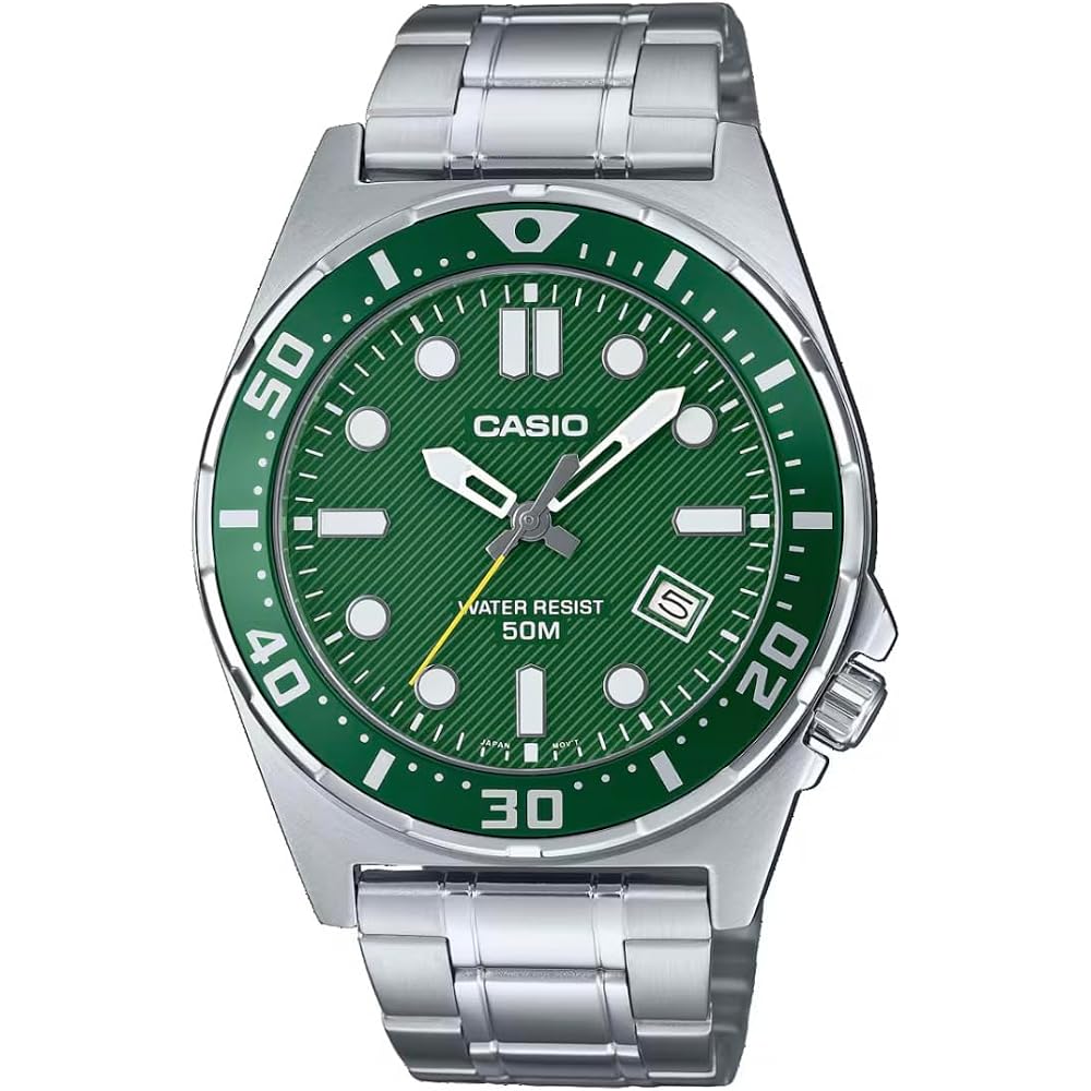 Casio Watch: Silver MTD-135D-3AVDF