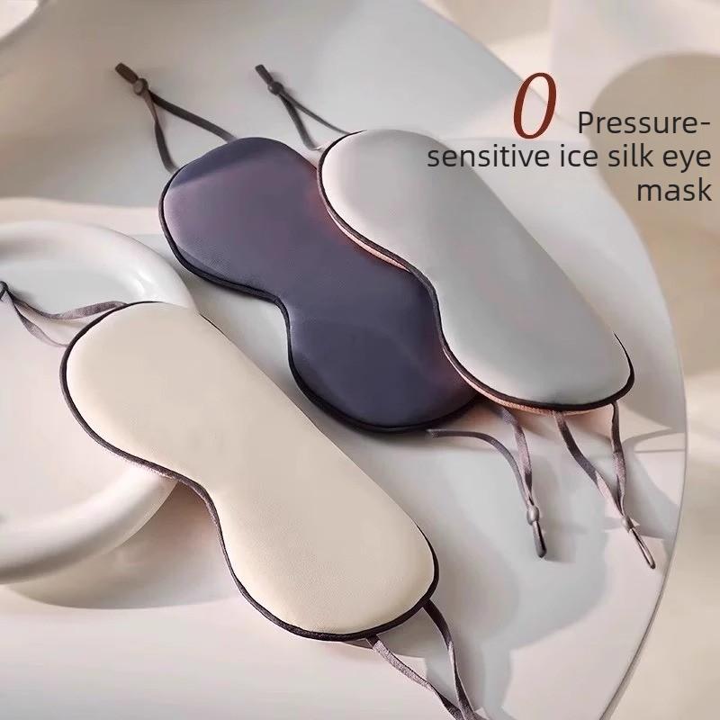 Breathable Cooling Silk Sleep Mask for Summer Double Sided Ice Eye Cover Lightweight Comfortable Eye Shade