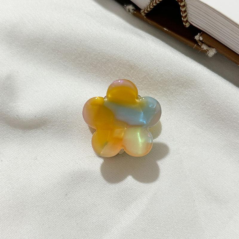Ins  Cute 2.5cm Mini Little Flower Hair Clip Simple Cute Acetic Acid Color Magic Top Clip Side Clip Hair Accessories