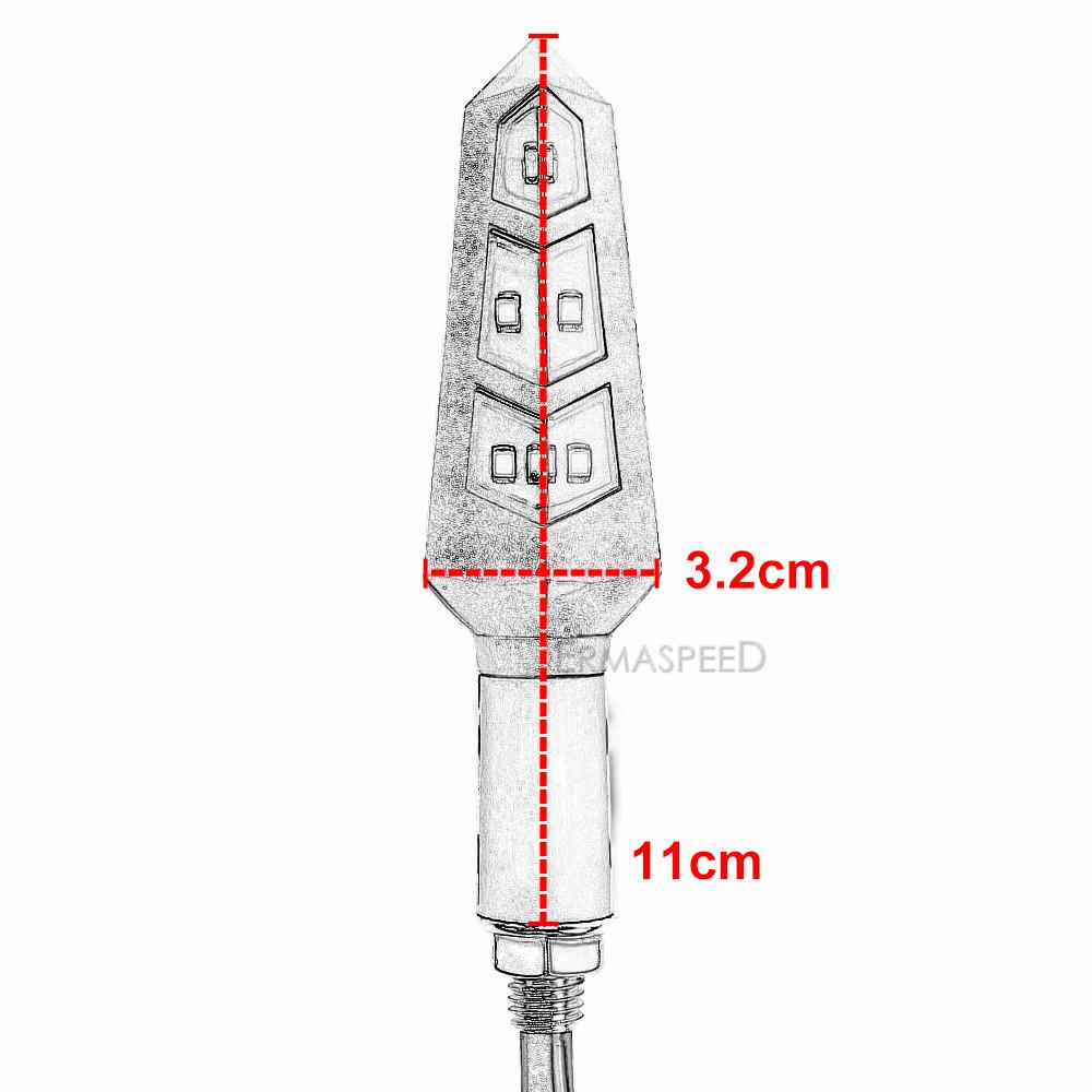 Universal Motorcycle LED Turn Signal Light Amber Turn Signal Blinker Lightings Indicator Lamp Tail Light Motorcycle