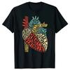 Camiseta Divertida Anatomia do Coração Ciência Biologia Biólogo Gráfica Algodão Streetwear Manga Curta Presentes de Aniversário Estilo Verão Camiseta