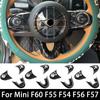 For MINI One Cooper S JCW F60 F55 F54 F56 F57 Car Steering Wheel Button Cover Sticker PC Interior Decoration Car-styling Auto