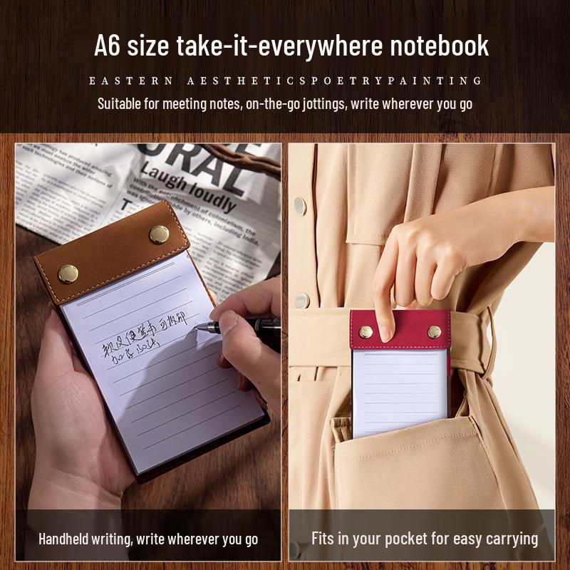 A6 Custom Sticky Note Pad Clipboard with Pocket Notebook and Tear-Off Pages