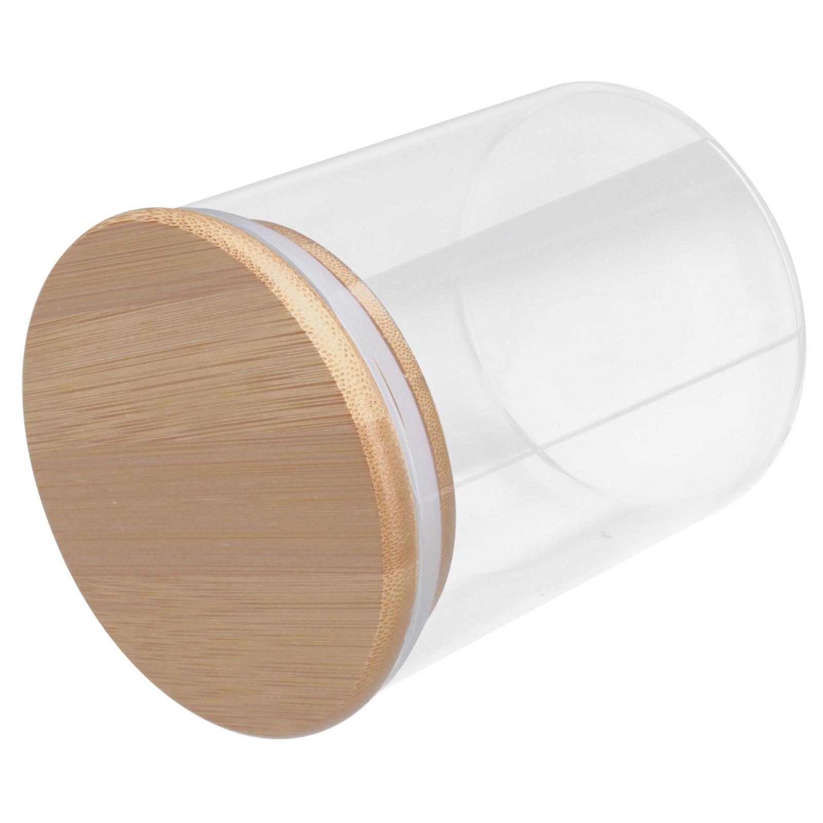 

450 мл круглая банка для хранения из дерева с крышкой прозрачный стеклянный пищевой контейнер для чая кофе специй