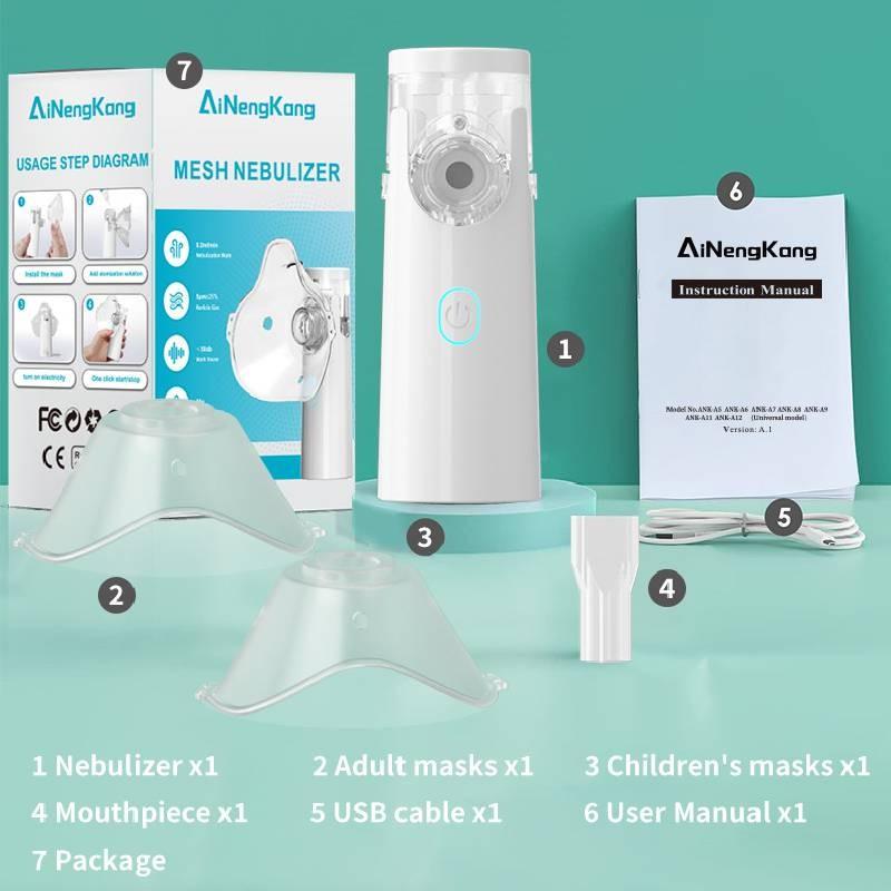 Adults Nebuliser Machine Kids Machine Adjustable Atomization Rate Inhaler Steam