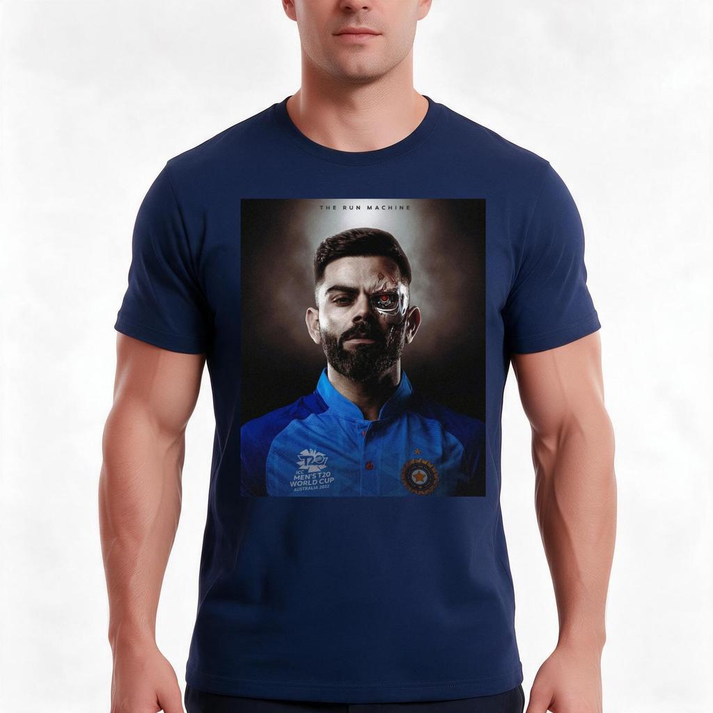 The Run Machine Virat Kohli King Kohli Tshirt Summer Casual Cotton Tee Oversized Streetwear Tops Vintage Graphic Print